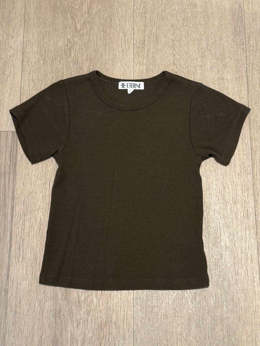 ETERNE Dark OLIVE Ribbed Tee